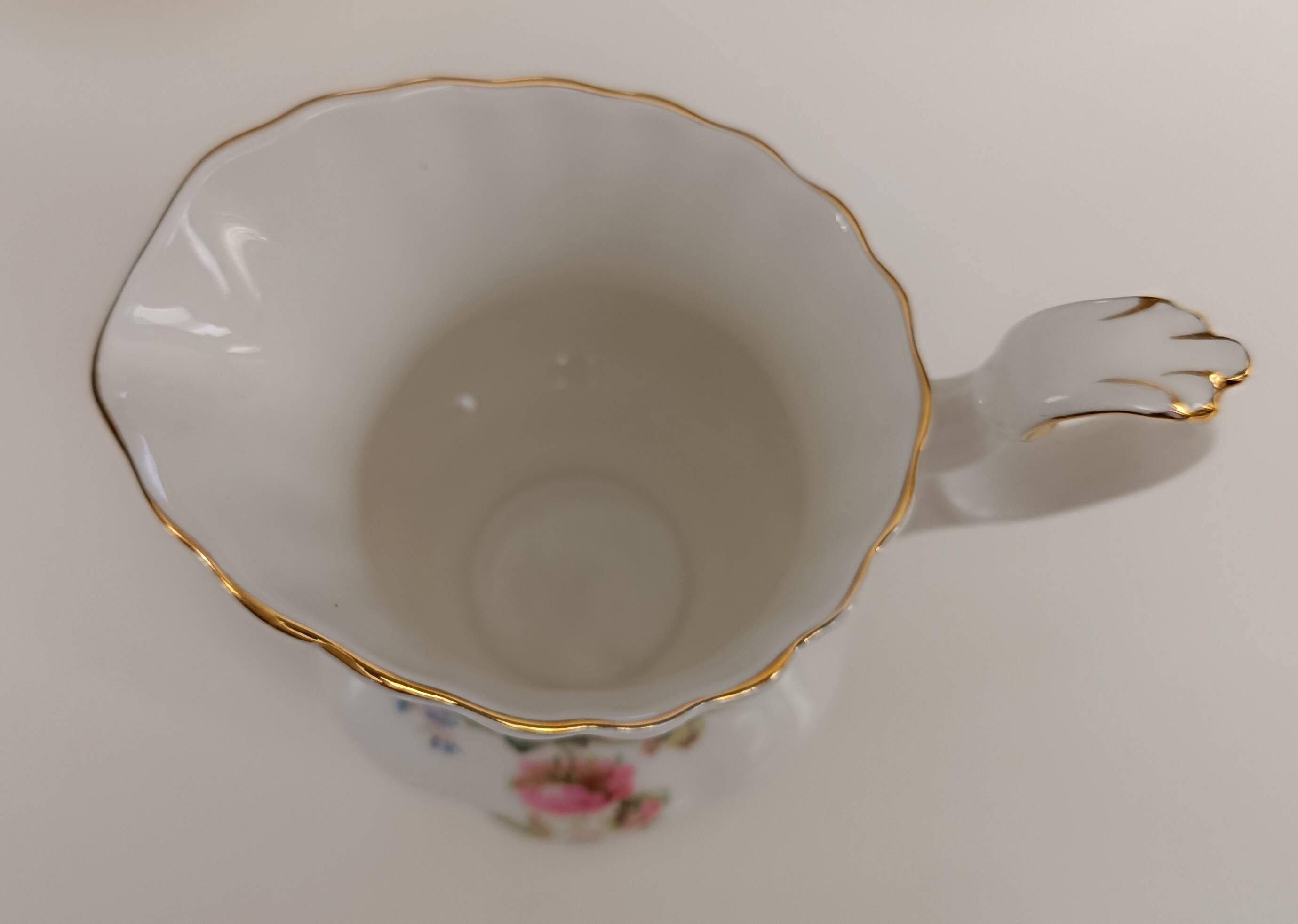 Royal Albert English porcelain set of 2 cups, saucers, and milk jug.