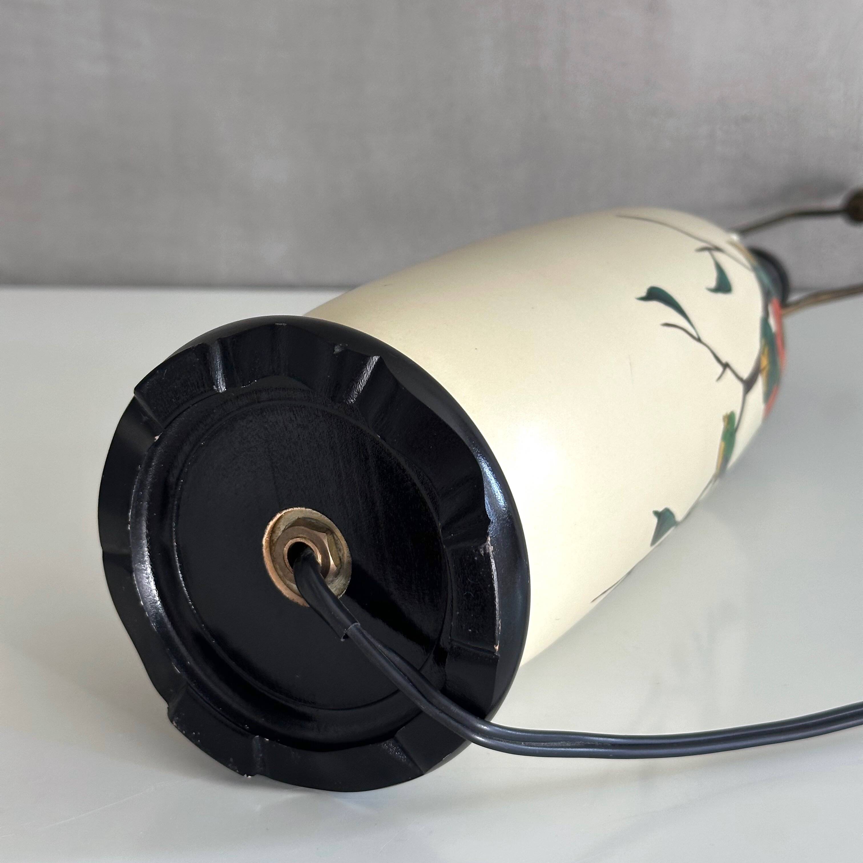 Vintage lamp, table lamp with ceramic base, mid-century floor lamp