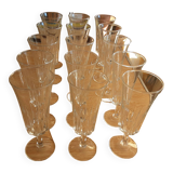 15 glass champagne flutes france