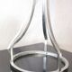 Lamp sphere of frosted glass, chrome steel, art deco, 1950
