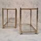 Pair of bamboo sofa ends - golden brass - ca 1980