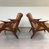 Lot de 2 fauteuils  Gelderland de Ster Hollande 1960