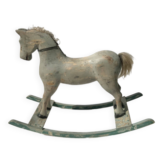 Cheval jouet suédois victorien antique /Fabriqué à la main/ Bois /Art populaire /Décoratif