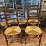 Set of 5 Picardy dining room chairs