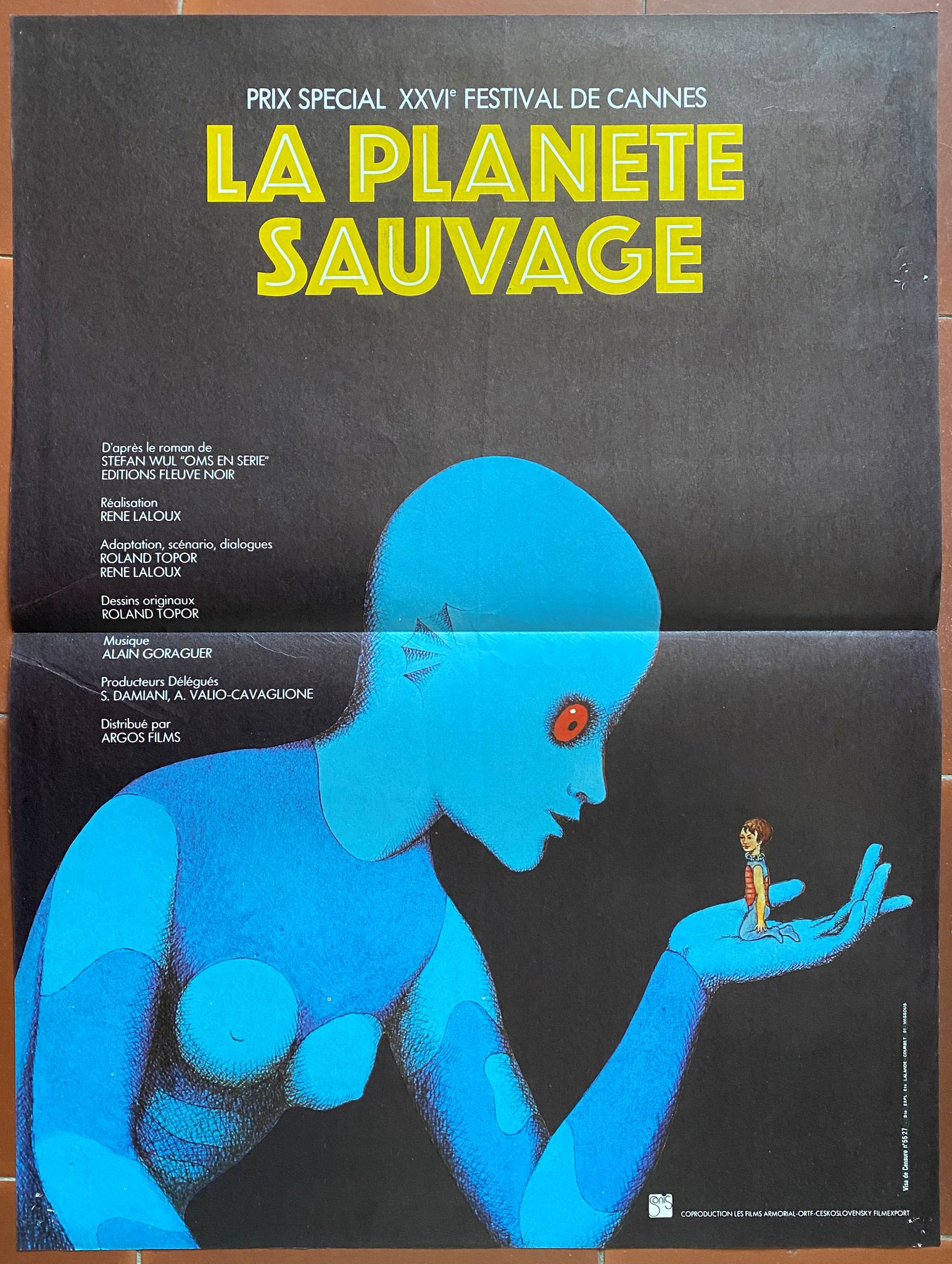 Original cinema poster "La Planète Sauvage" René Laloux, Topor 40x60cm 1973