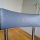 Bauhaus industrial style office chair shaped sled or sled in chrome tubular metal and skai
