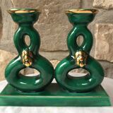 Pair of art deco candlesticks