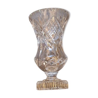 Crystal footed vase