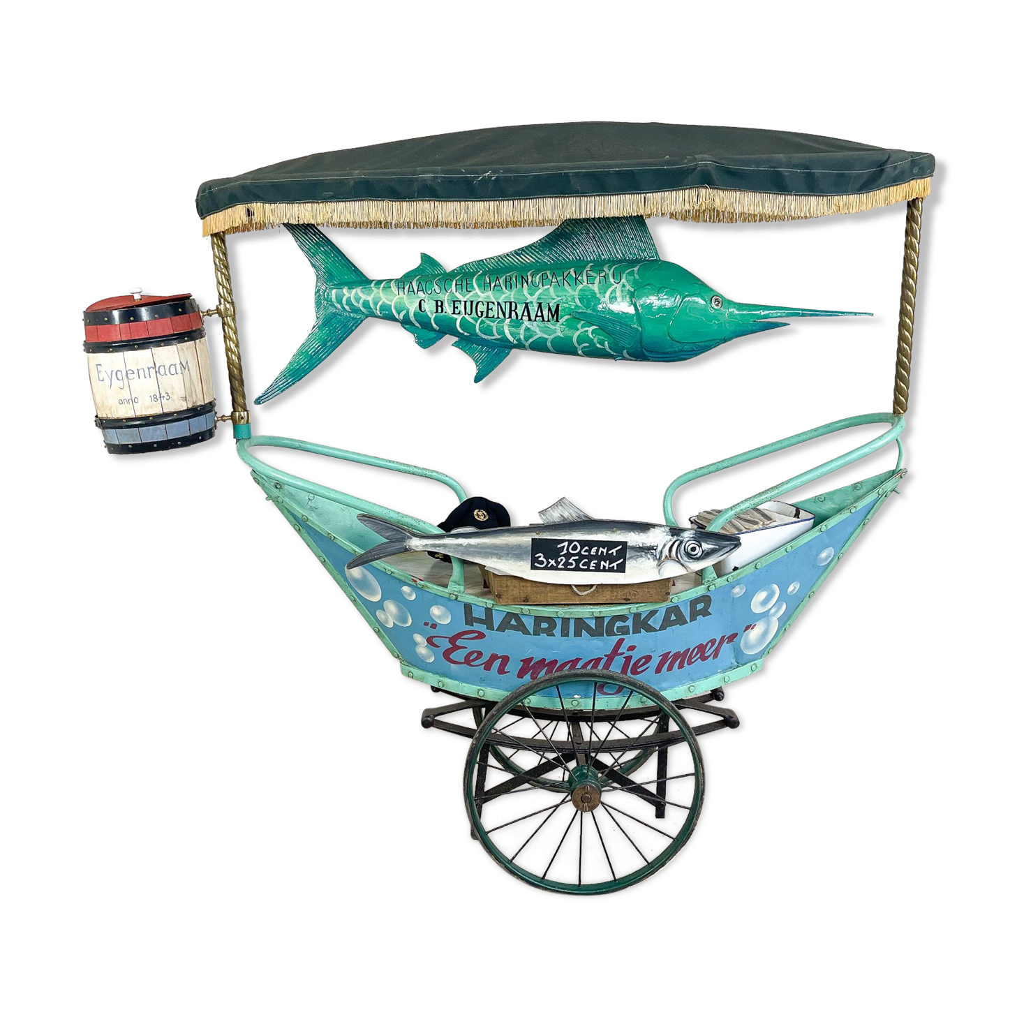 Vintage fairground fish market stall