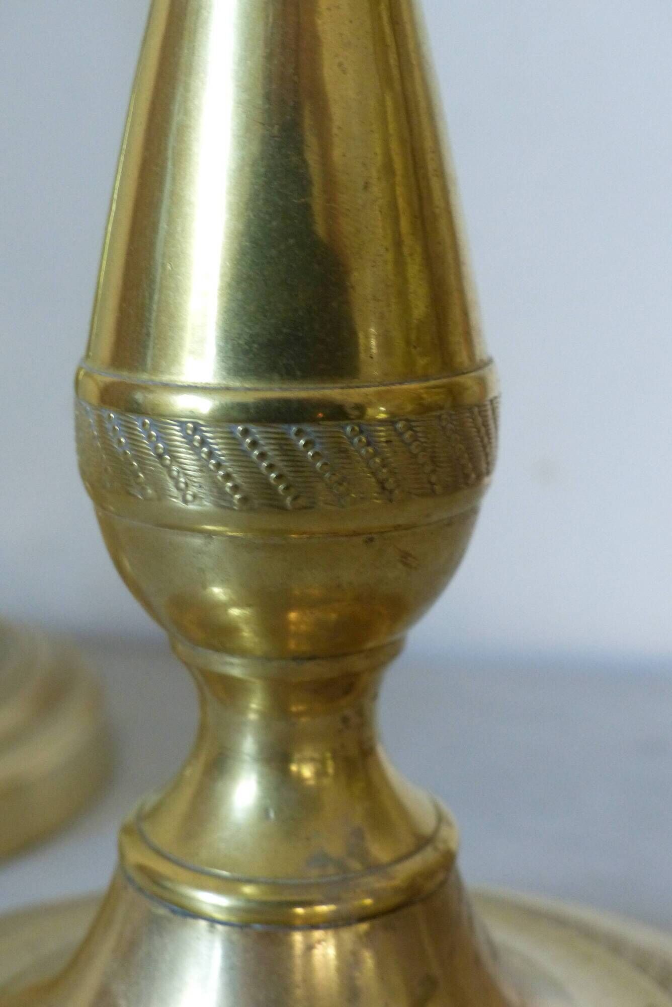 Pair of brass candlesticks early 20th century