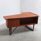 Freestanding 'Boomerang' desk in teak by Peter Løvig Nielsen, 1968