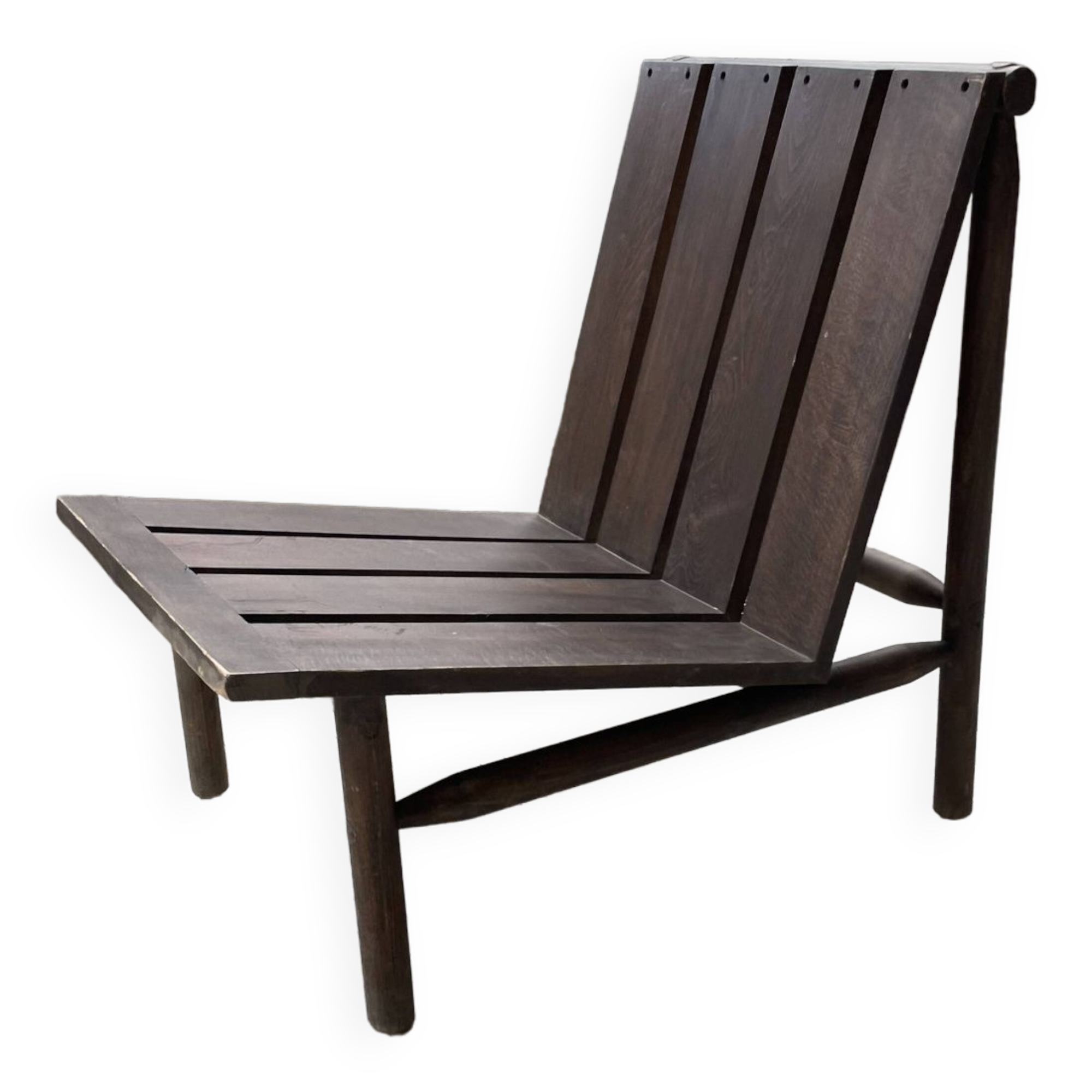 Modernist oak armchair