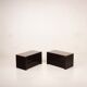 Pair of African rosewood and brass bedside tables for Fratelli Turri