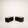 Pair of African rosewood and brass bedside tables for Fratelli Turri