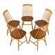Chaises à broche dans le style d'Ilmari Tapiovaara, années 1960, ensemble de 5