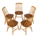 Chaises à broche dans le style d'Ilmari Tapiovaara, années 1960, ensemble de 5