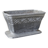 Jardinière vintage française en fonte argentée