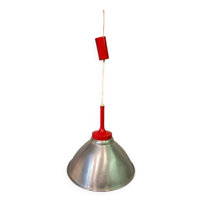 Suspension en aluminium brossé années 80