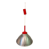 80s brushed aluminum pendant light