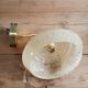Vintage lampshade wall lamp in yellow Clichy glass
