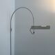 Vintage adjustable wall light, chrome and white lacquered metal, Italy 1970