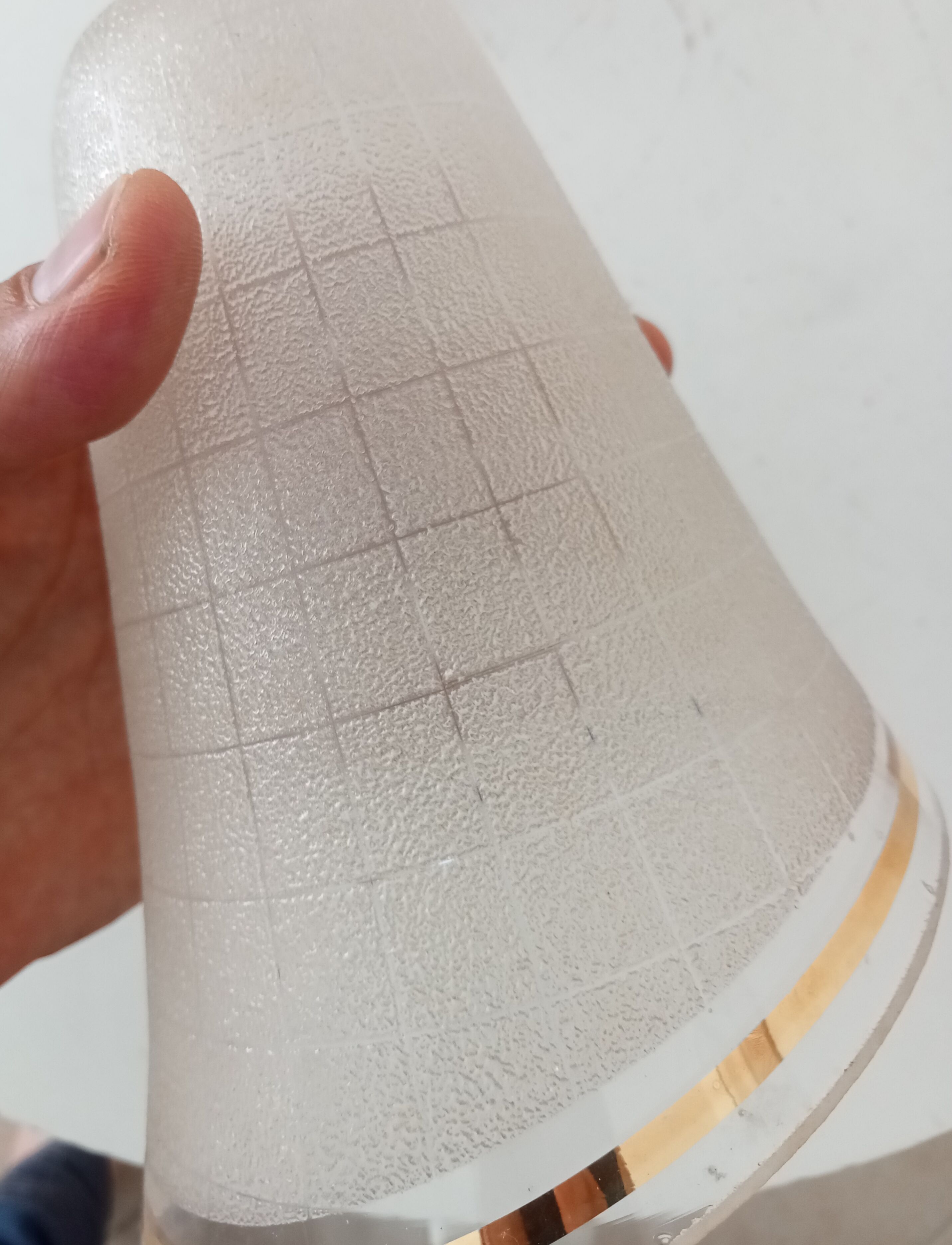 Abat jour vintage en verre granité