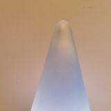 Table lamp made in France, model Teepee, in double-layer glass (clear and light blue)