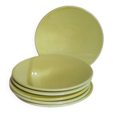 Six vintage Czech ceramic dessert plates