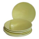 Six assiettes à dessert céramique Tchèque vintages