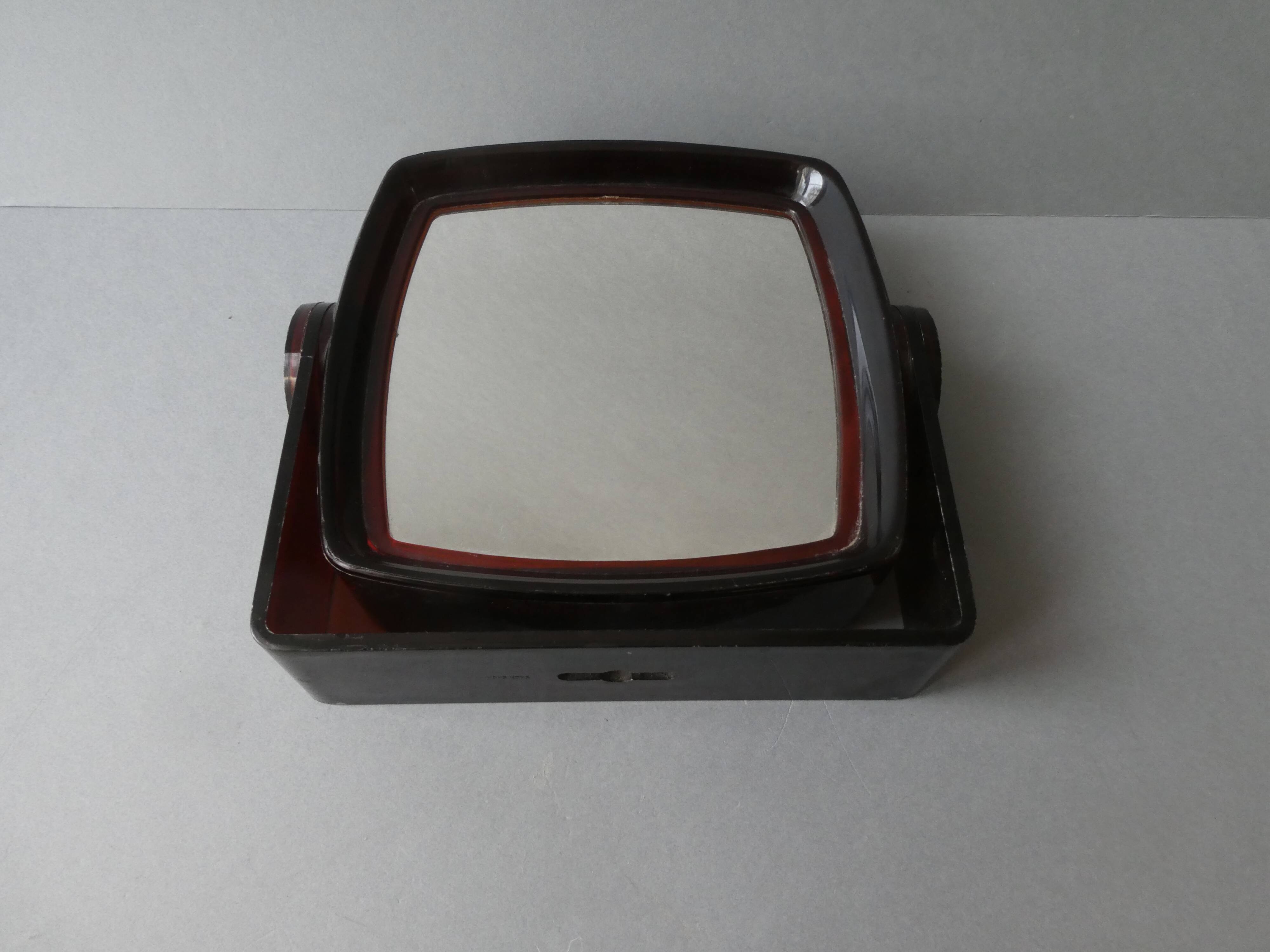 Lucite magnifying mirror from the 70s