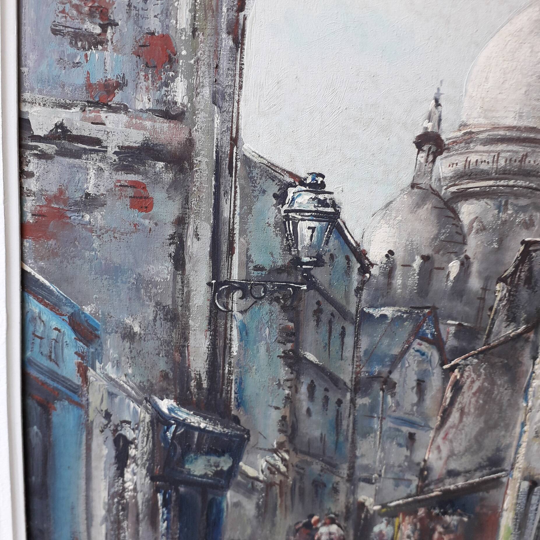 Painting table Montmartre Paris Raymond Besse