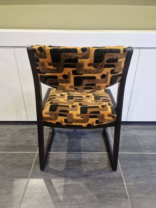 Lot de 4 chaises traineau Baumann, années 1970