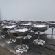 18 Remy Letang stainless steel cups, 1970