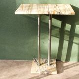 Art Deco console in onyx and steel