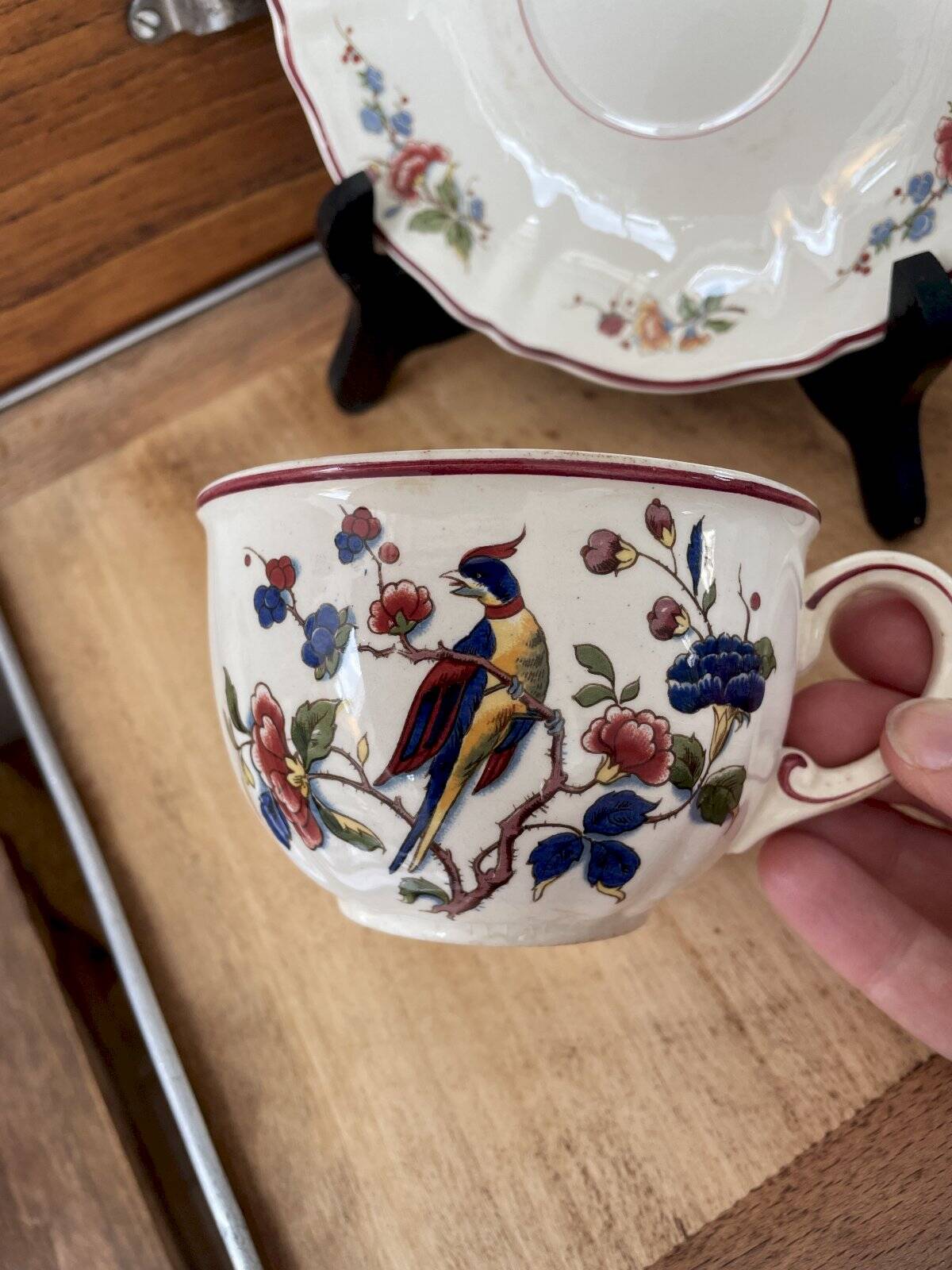 Large cup and 2 saucers V&B model Phoenix