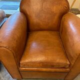 Leather club armchairs