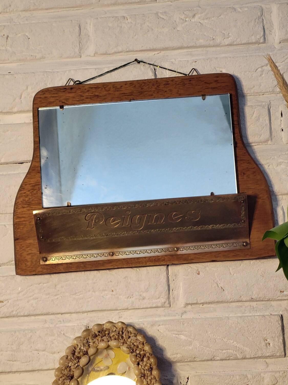 Vintage comb mirror