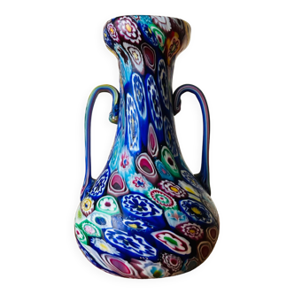 Millefiori vase Murano Fratelli Toso H 18 cm