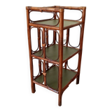 Vintage stand shelf in bamboo and rattan