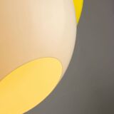 Lampe à Suspension Space-Age en Plexiglas Jaune, années 70