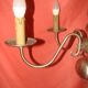 five-armed chandelier in white metal