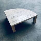 Mid-Century Modern Travertine Edge Side Table, Italy, 1970s