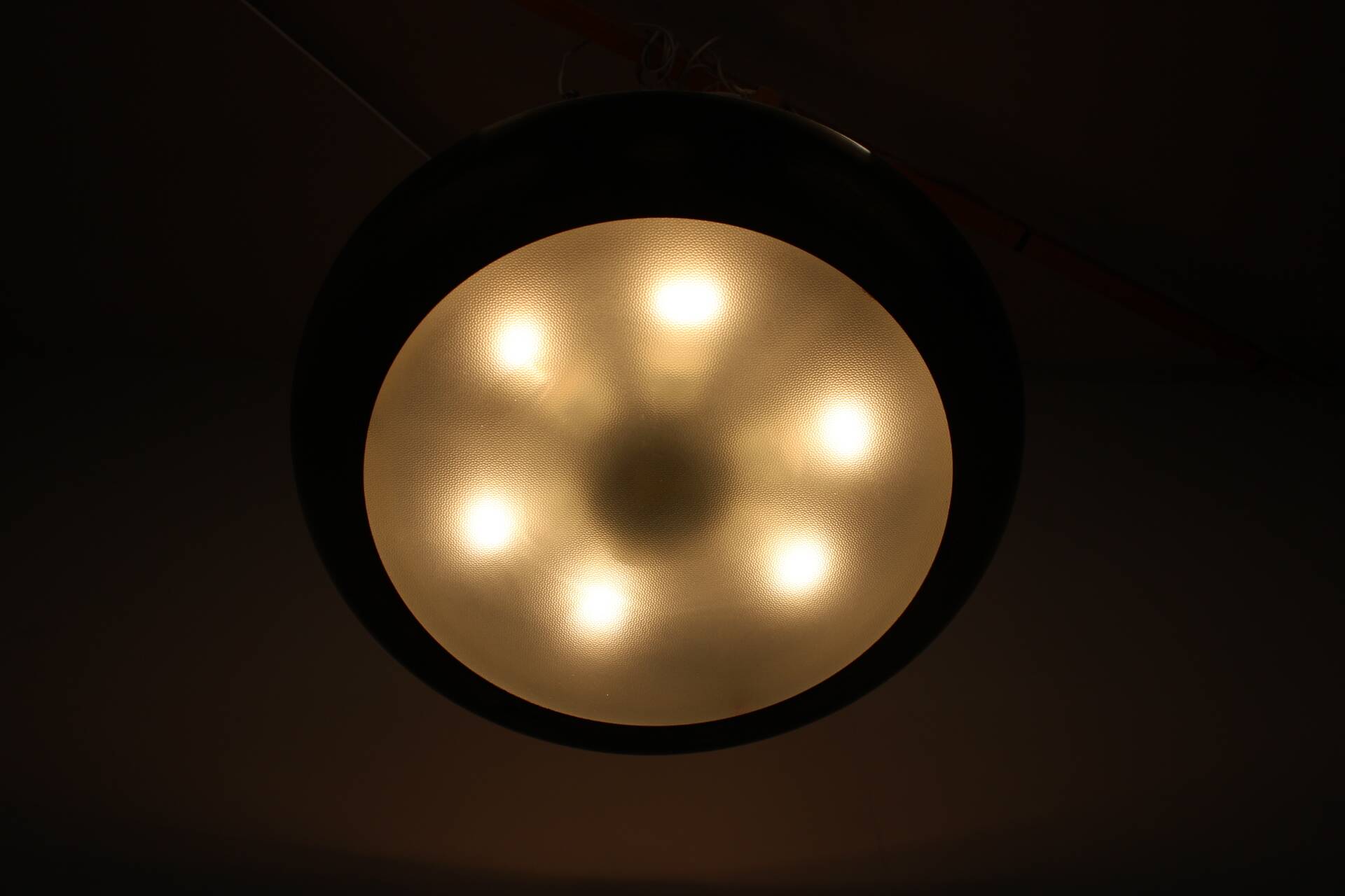 Art Deco UFO chandelier by Josef Hůrka for Napako, 1930s