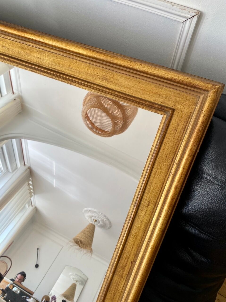 Antique gilded wood mirror 50x60cm