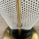 Metal umbrella stand with rigitulle and brass from the 1950s.