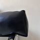 Vintage Gillis Lundgren armchair, black leather and chrome, Sweden 1970s