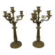 Paire De Candelabres En Bronze style Restauration XIXeme Siecle