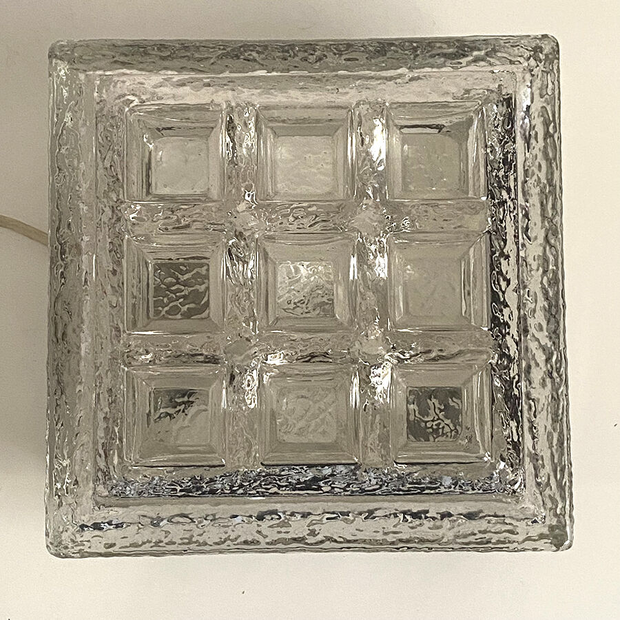 Vintage glass paved lamp 70's