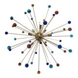 Italian Multicolored “Star” Murano Glass Sputnik Chandelier