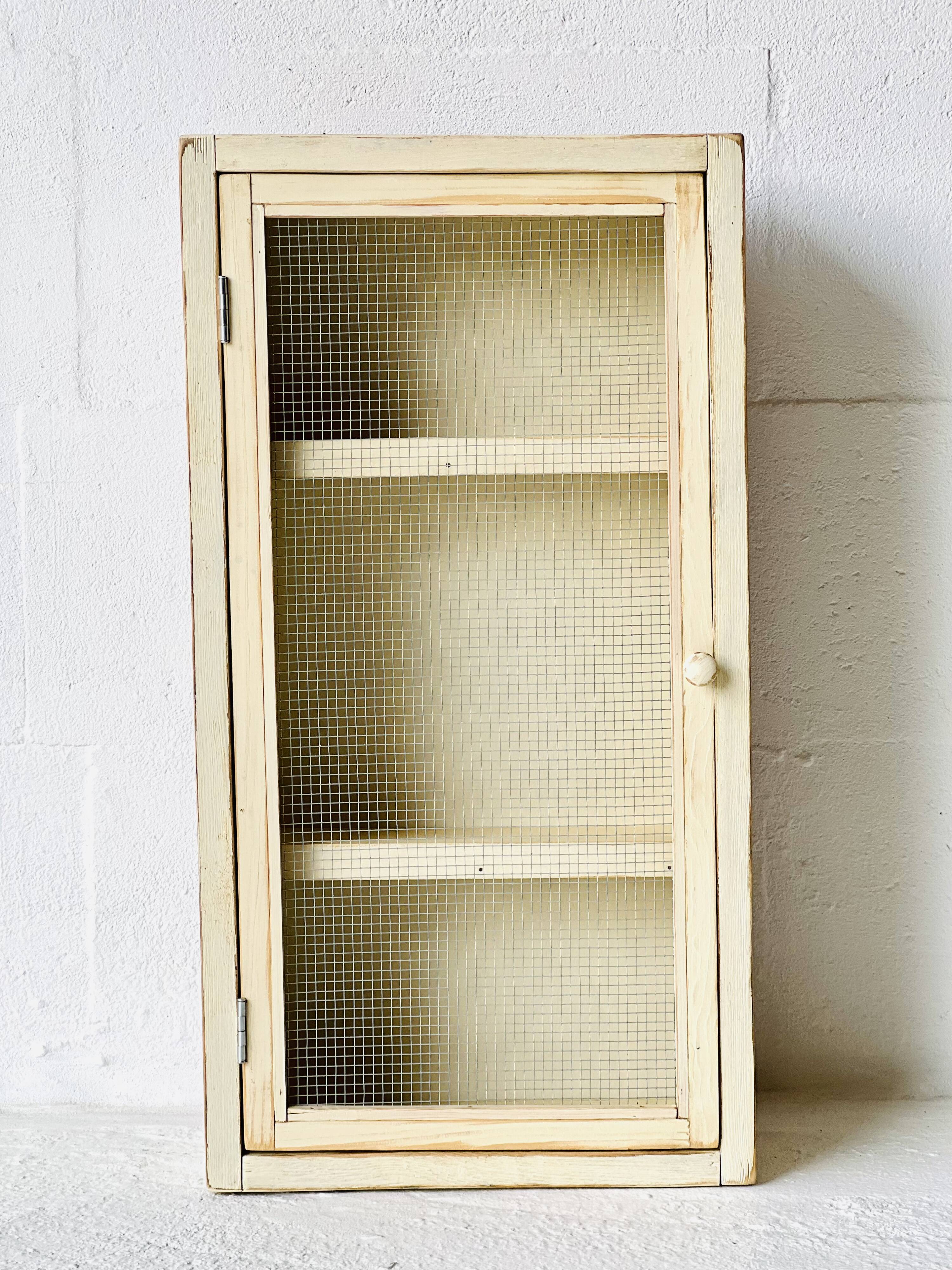 Vintage Wall Cabinet with Glass, 1970’